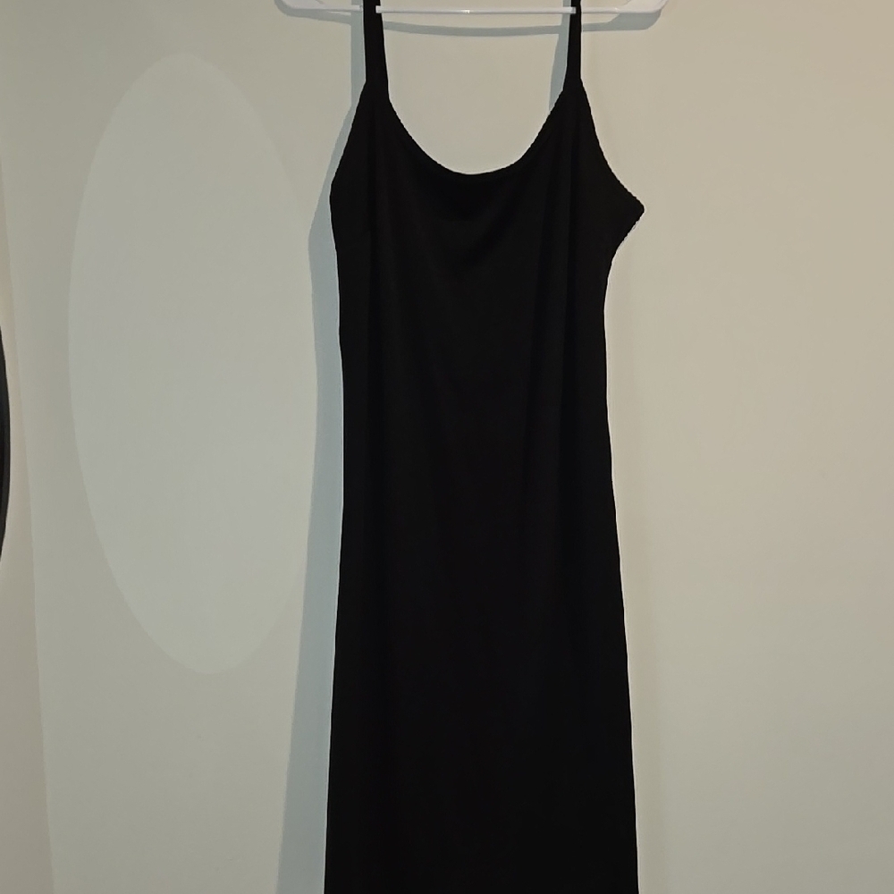 MSK Black Spaghetti Strap Slip Dress for Cocktail